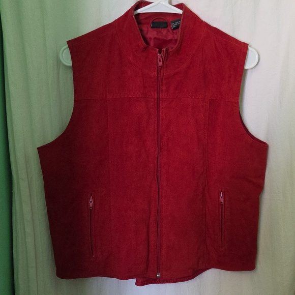 Vintage 90s Y2k Tangents Suede Leather Vest - Picture 2 of 14